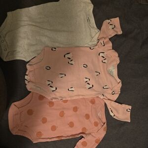 Carter's Pink and Cream Bodysuit Set